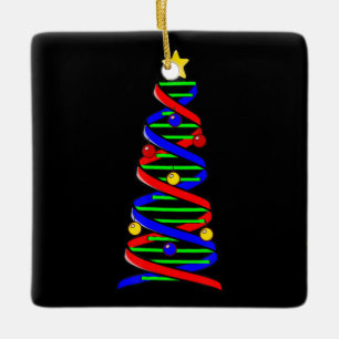 Ornement En Céramique Science de la vie des arbres de Noël de l'ADN de 