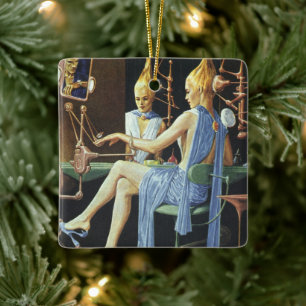 Ornement En Céramique Science-fiction vintage Beauté Salon Manucures Spa