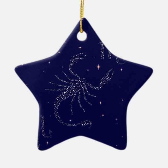 Ornement En Céramique scorpio étoiles (Devant)