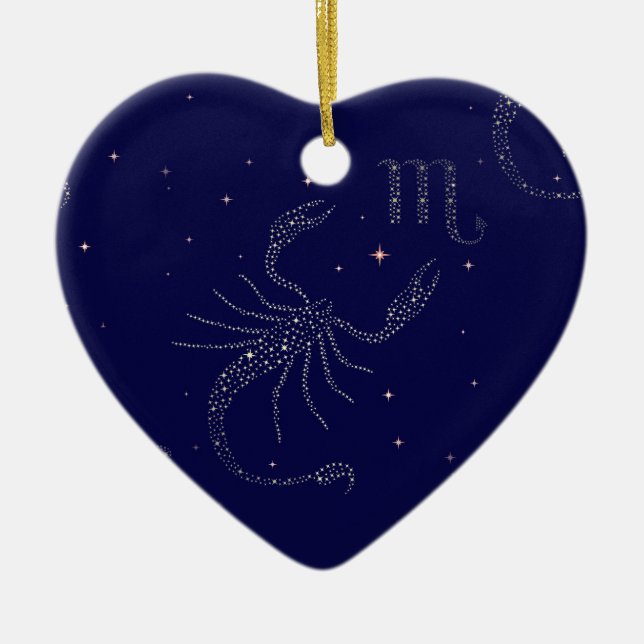 Ornement En Céramique scorpio étoiles (Devant)