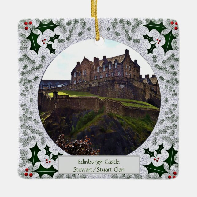 Ornement En Céramique Scottish Royal Stuart Clan Edinburgh Castle Xmas (Devant)