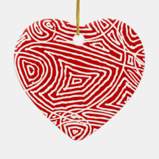 Ornement En Céramique Scribblprint Heart