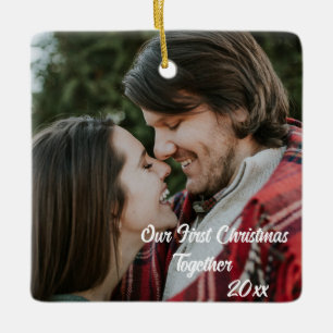 Ornement En Céramique Scrolls élégants 2 côtés personnalisables 2 Photo