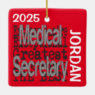 Ornement En Céramique Secrétaire Médicale Extraordinaire CUSTOM