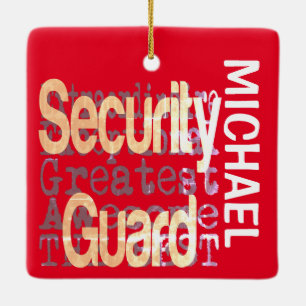 Ornement En Céramique Security Guard Extraordinaire CUSTOM
