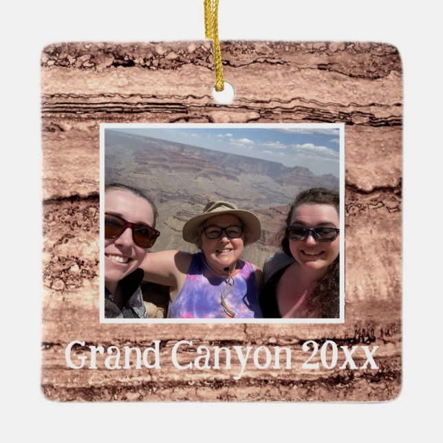 Ornement En Céramique Sépia beige brun moderne brûlé granit orange (Devant)