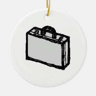 Ornement En Céramique Serviette de bureau ou valise de voyageurs.