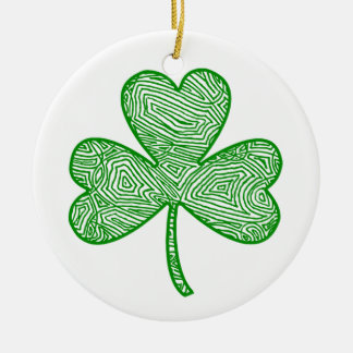 Ornement En Céramique Shamrock