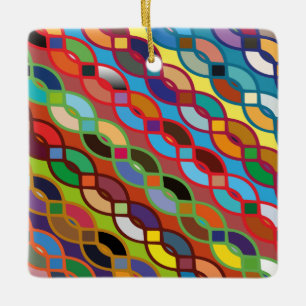 Ornement En Céramique Siamless Geometric