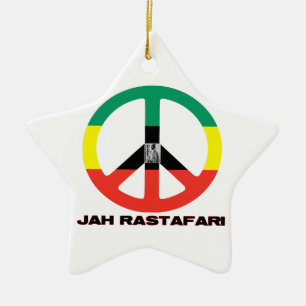 Ornement En Céramique Signe de paix de Jah Rastafari Selassie I
