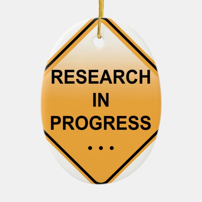 Ornement En Céramique Signe en cours de recherches (Devant)