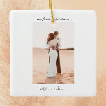 Ornement En Céramique Simple photo de script minimaliste<br><div class="desc">Simple minimaliste Script photo ornement en céramique</div>