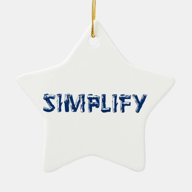 Ornement En Céramique Simplify (Devant)
