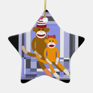 Ornement En Céramique Singe de M. et de Mme Sock