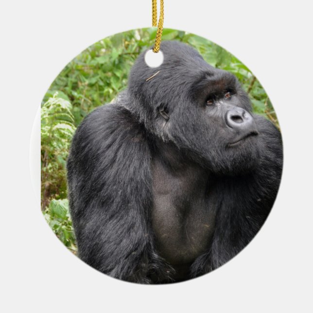 Ornement En Céramique Singe heureux (Devant)