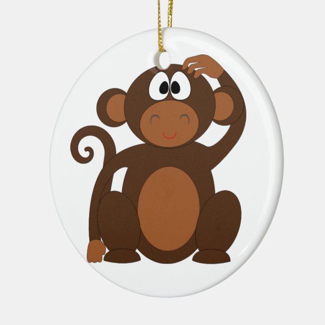 Ornement En Céramique Singe mignon (Gauche)