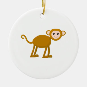 Ornement En Céramique Singe mignon