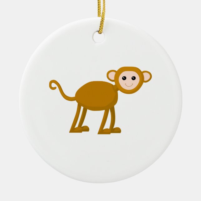 Ornement En Céramique Singe mignon (Devant)
