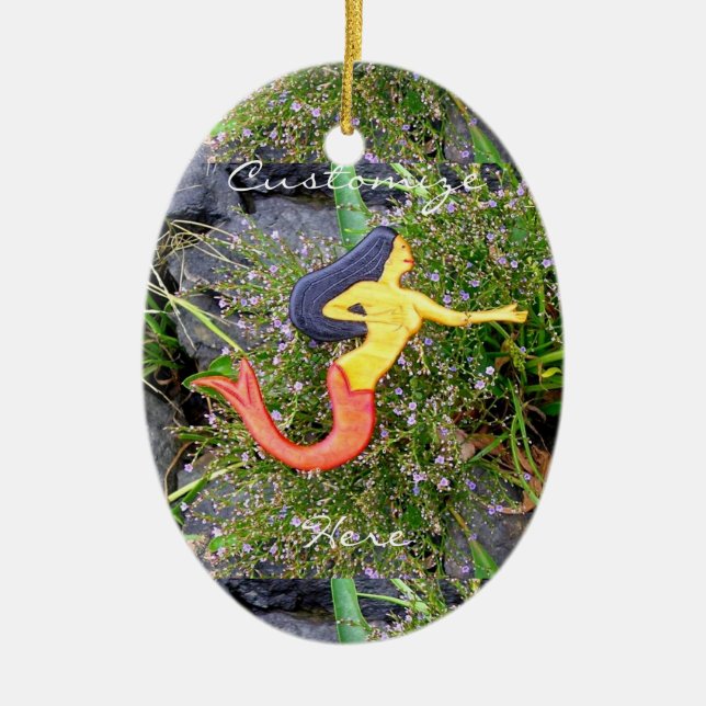 Ornement En Céramique sirena à queue rousse mermaid beauté (Devant)