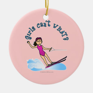 Ornement En Céramique Skieuse d'eau douce