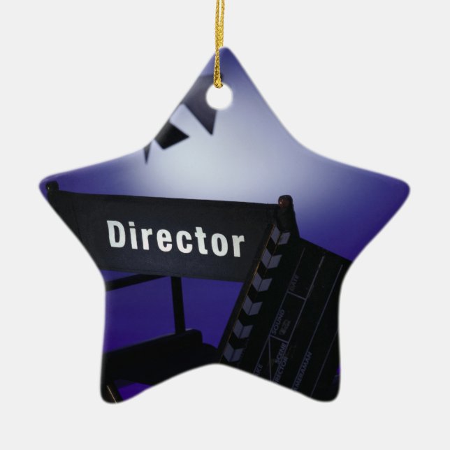 Ornement En Céramique Slate du directeur, chaise et lumière d'étape (Devant)