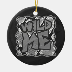 Ornement En Céramique Snake Yellow et Gold Print