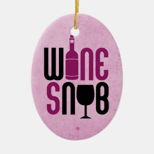 Ornement En Céramique Snob de vin