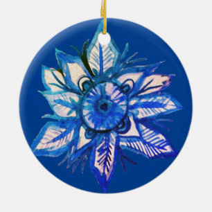 Ornement en céramique Snowflake
