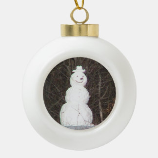 Ornement en céramique Snowman