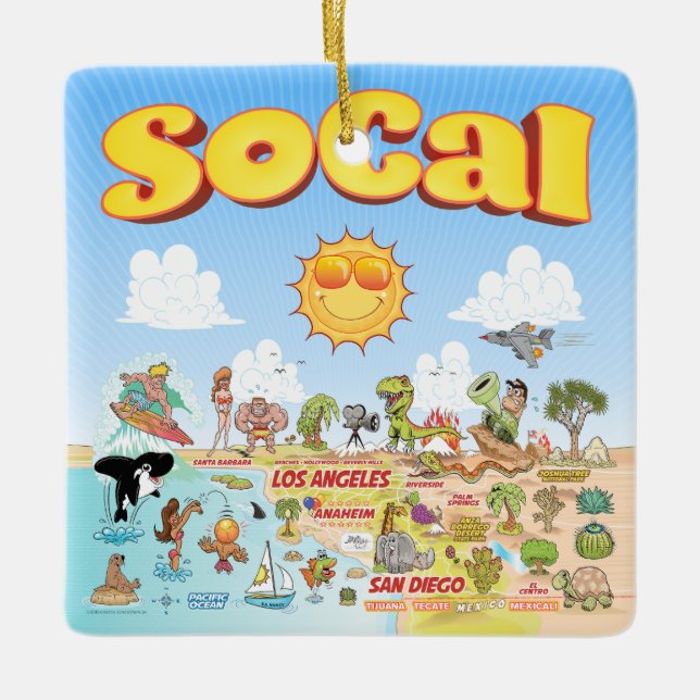 Ornement En Céramique SoCal mou (Devant)