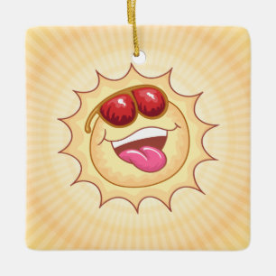 Ornement En Céramique Soleil riant