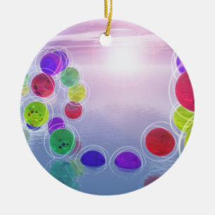 Ornement En Céramique Soleils dans leur cours Ornament
