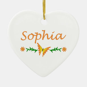 Ornement En Céramique Sophia (papillon orange)