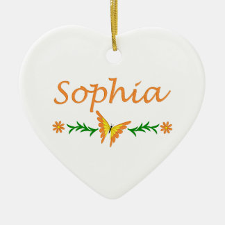 Ornement En Céramique Sophia (papillon orange)