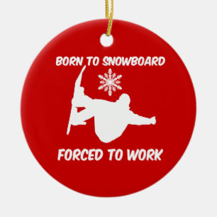 Ornement En Céramique soutenu pour faire du surf des neiges