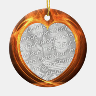 Ornement En Céramique Souvenir orange flamboyant d'obtention du diplôme
