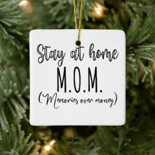 Ornement En Céramique Souvenirs de Maman à la Maison Plus que l'Argent