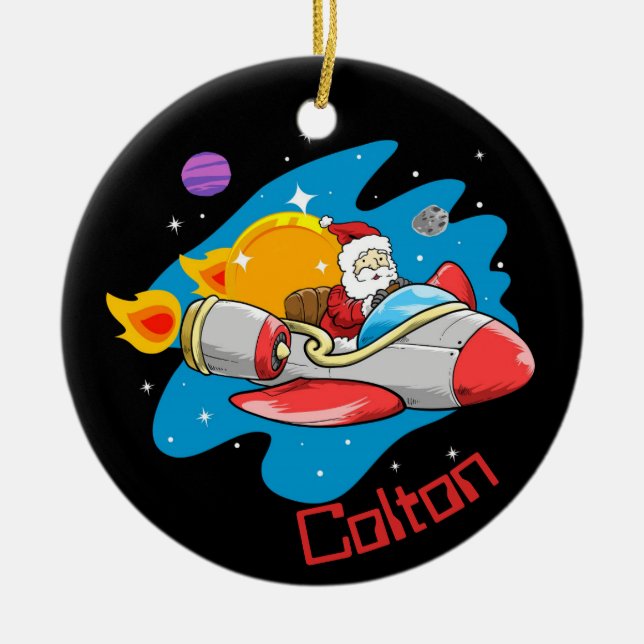 Ornement en céramique Space Père Noël (Devant)