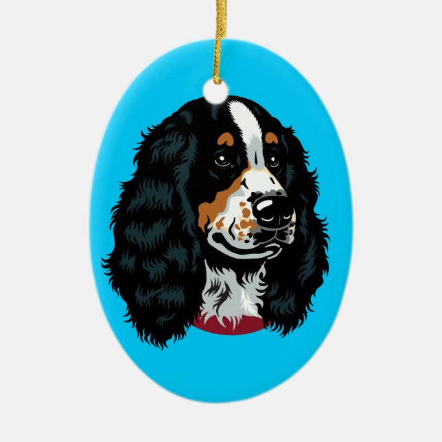 Ornement En Céramique spaniel de cocker anglais (Devant)