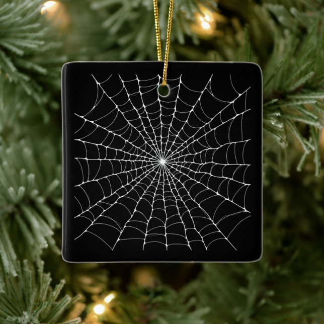 Ornement En Céramique Spiderweb Goth (Arbre)