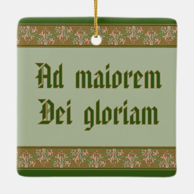 Ornement En Céramique St. Ignatius Loyola (BK 050 ; devise latine) (Dos)