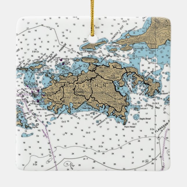 Ornement En Céramique ST John USVI (Dos)