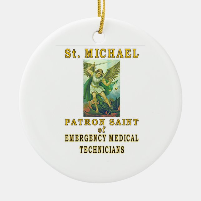 ORNEMENT EN CÉRAMIQUE ST MICHAEL EMT (Devant)