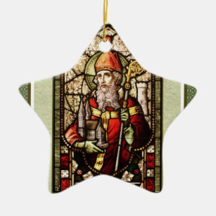 Ornement En Céramique St. Patrick Irish Blessing Star Ornament