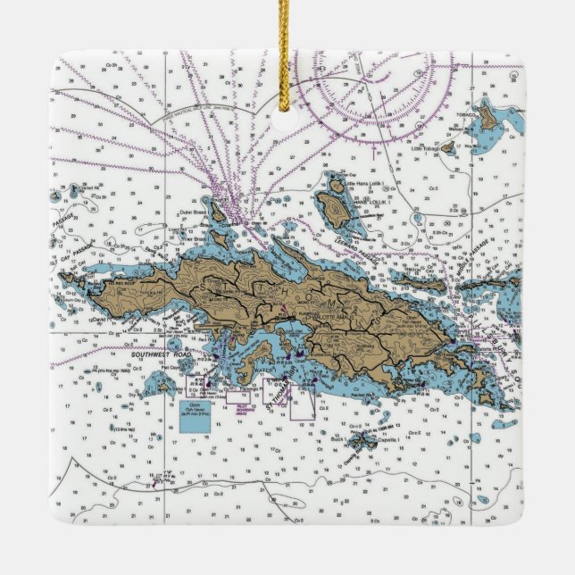 Ornement En Céramique St Thomas USVI (Dos)