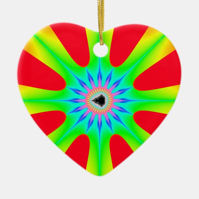 Ornement En Céramique Star Christmas Fractal (Devant)