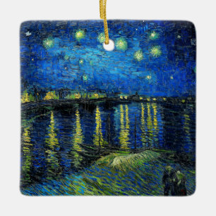 Ornement En Céramique Starry Night Over the Rhone par Vincent Van Gogh