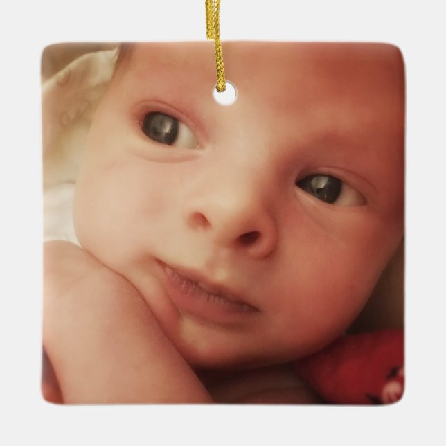 Ornement En Céramique Statistiques sur la naissance du bébé Enregistreme (Devant)