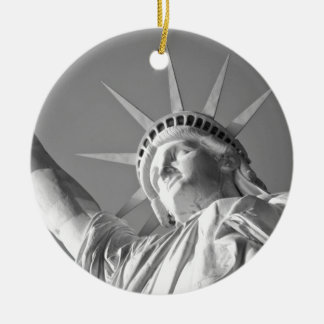 Ornement En Céramique Statue blanche noire de la Liberté