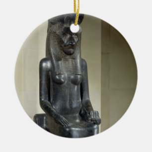 Ornement En Céramique Statue de la déesse lion-dirigée Sekhmet, du Th